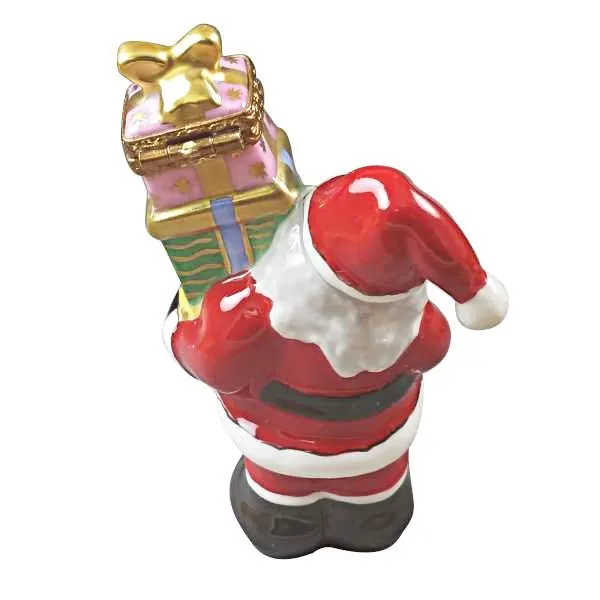 Santa with Stacked Presents