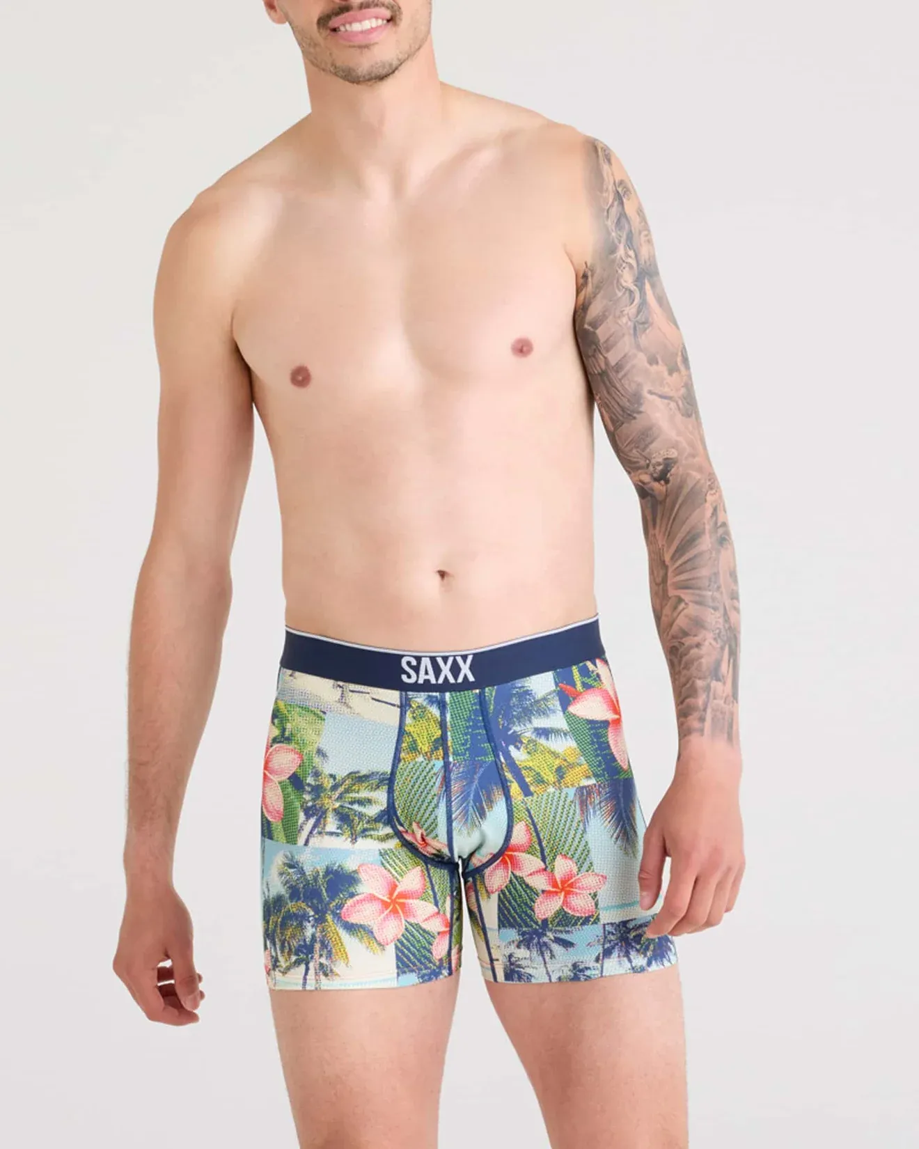 Saxx Volt Breathable Mesh Underwear - Halftone Tropics-Multi