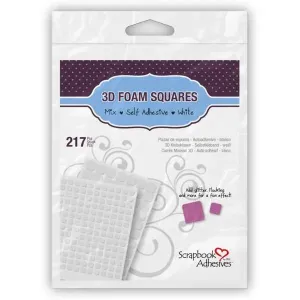 Scrapbook Adhesives 3D Foam Squares White Mix pack