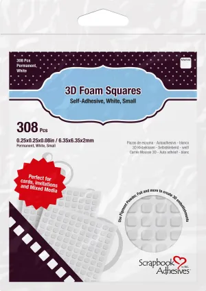Scrapbook Adhesives 3D Foam Squares White Small