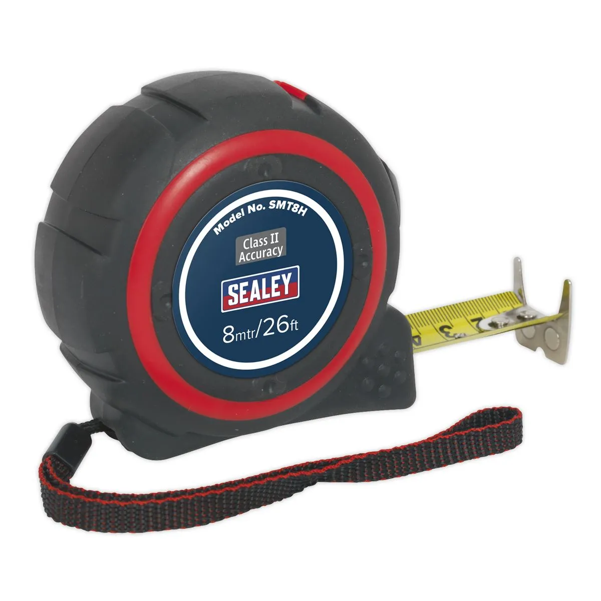 Sealey 5m or 8m Heavy Duty Tape Measure Rubber Body