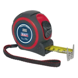 Sealey 5m or 8m Heavy Duty Tape Measure Rubber Body