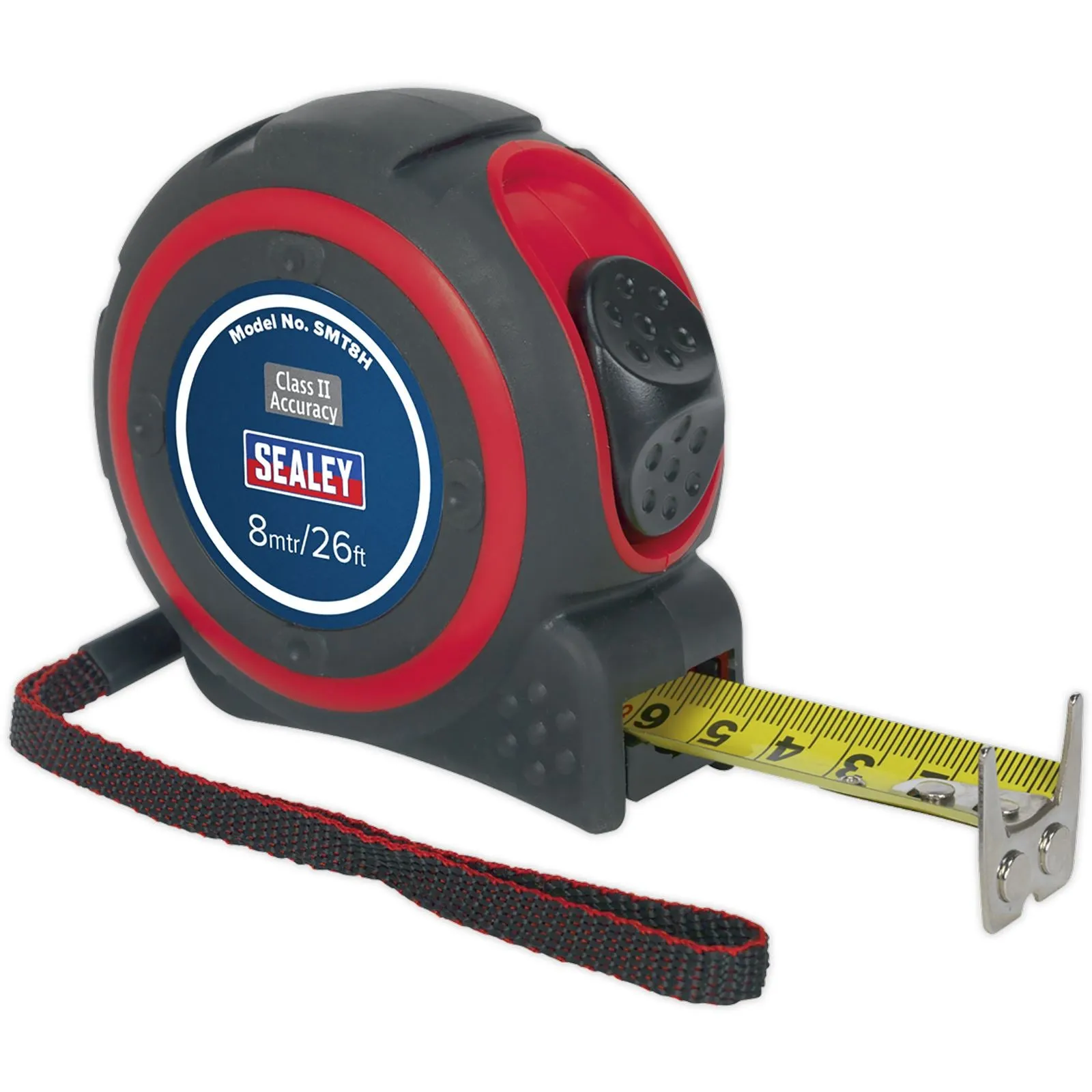 Sealey 5m or 8m Heavy Duty Tape Measure Rubber Body