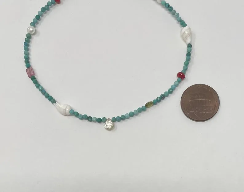 Seashell and Turquoise Bracelet/Anklet