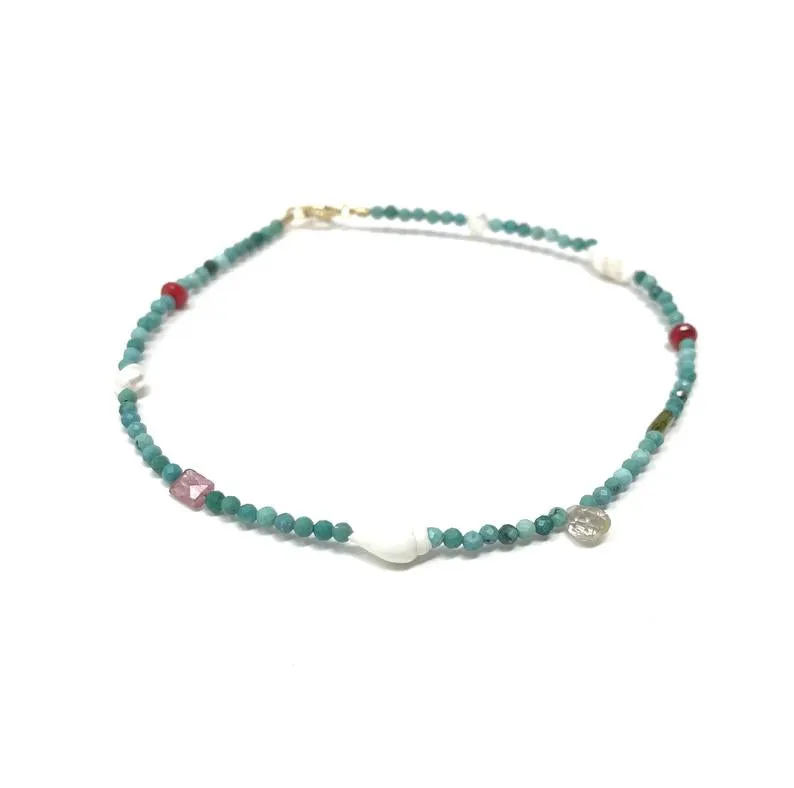 Seashell and Turquoise Bracelet/Anklet