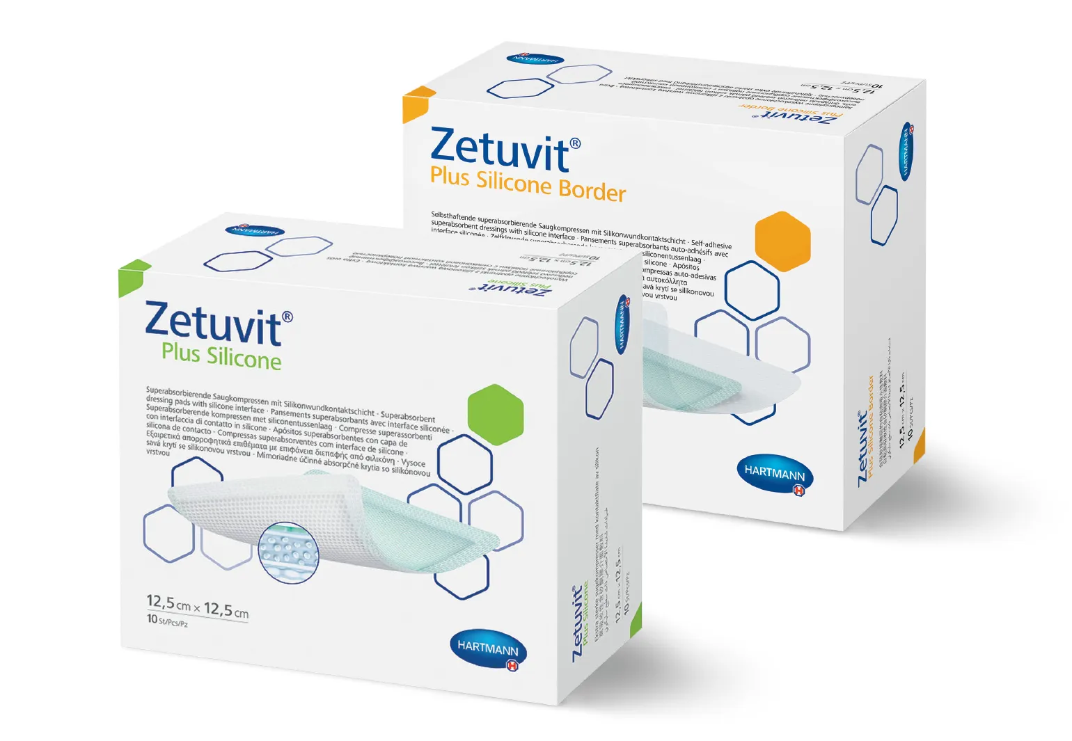 Silicone Dressing Conforming w/Heavy Absorbency Zetuvit® Plus by Hartmann