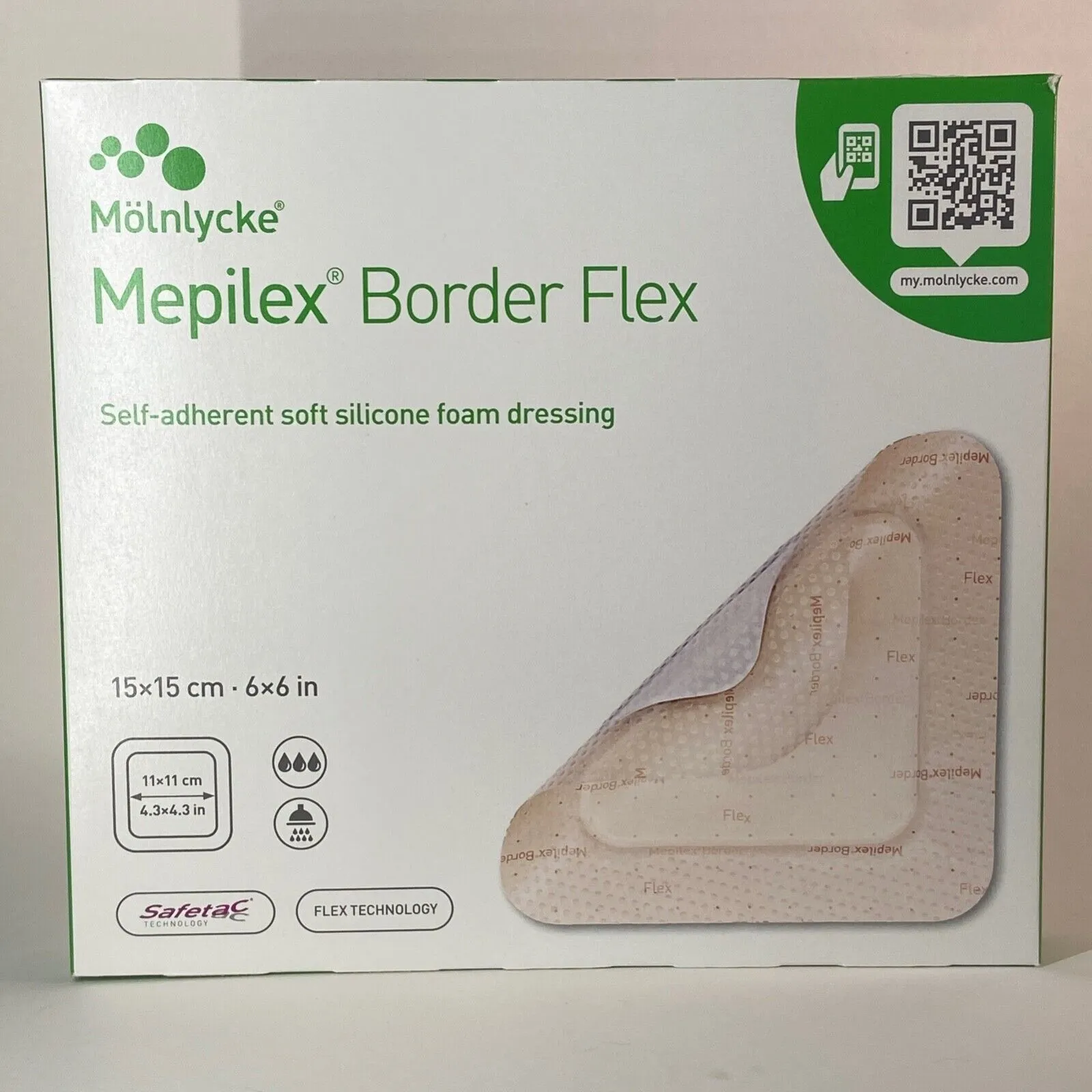 Silicone Foam Dressing Mepilex® Border Flex Sterile by Molnlycke