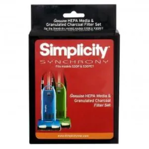 Simplicity / Riccar OEM HEPA Pleated Exhaust Filter & Granulated Charcoal Filter