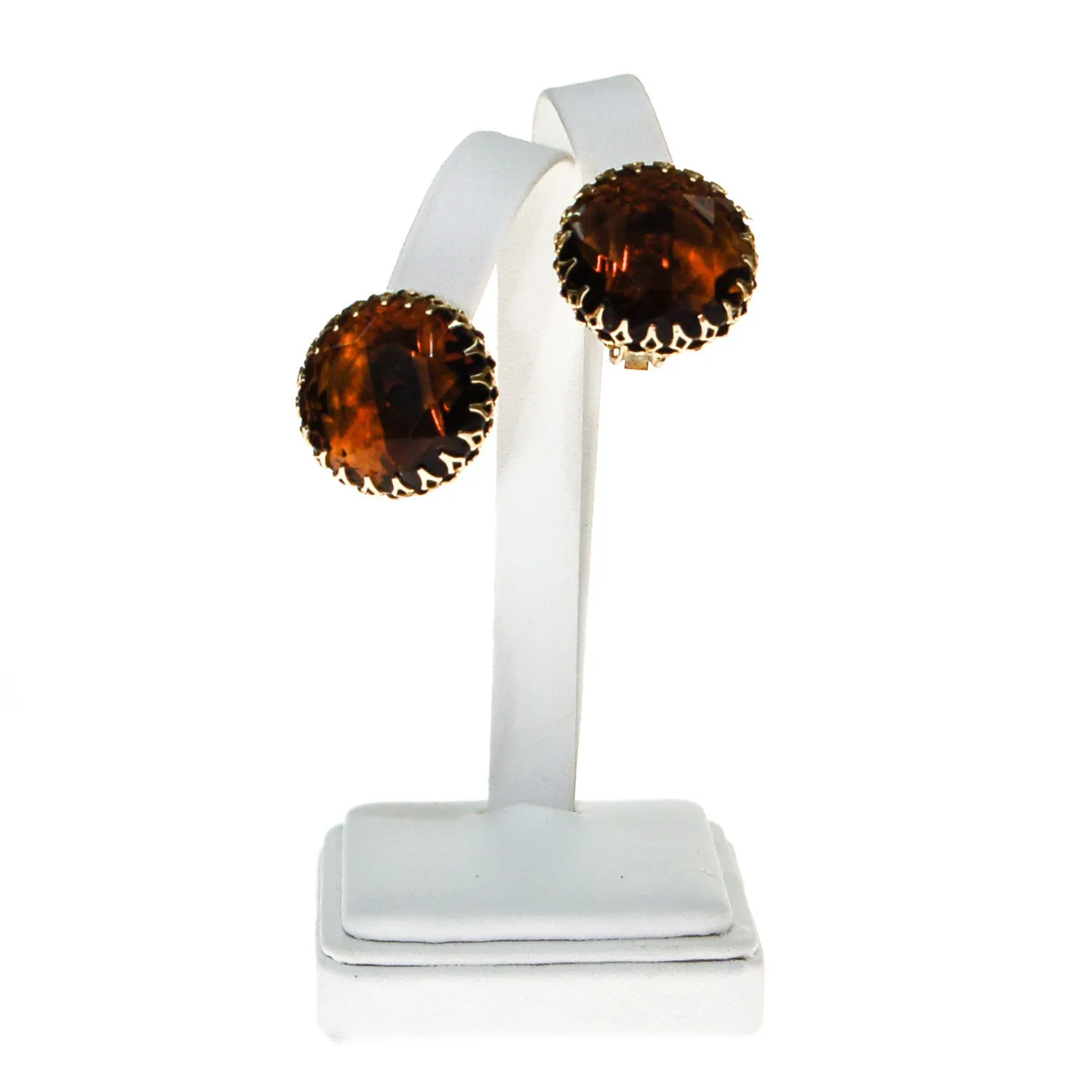 Smokey Topaz Crystal Statement Earrings