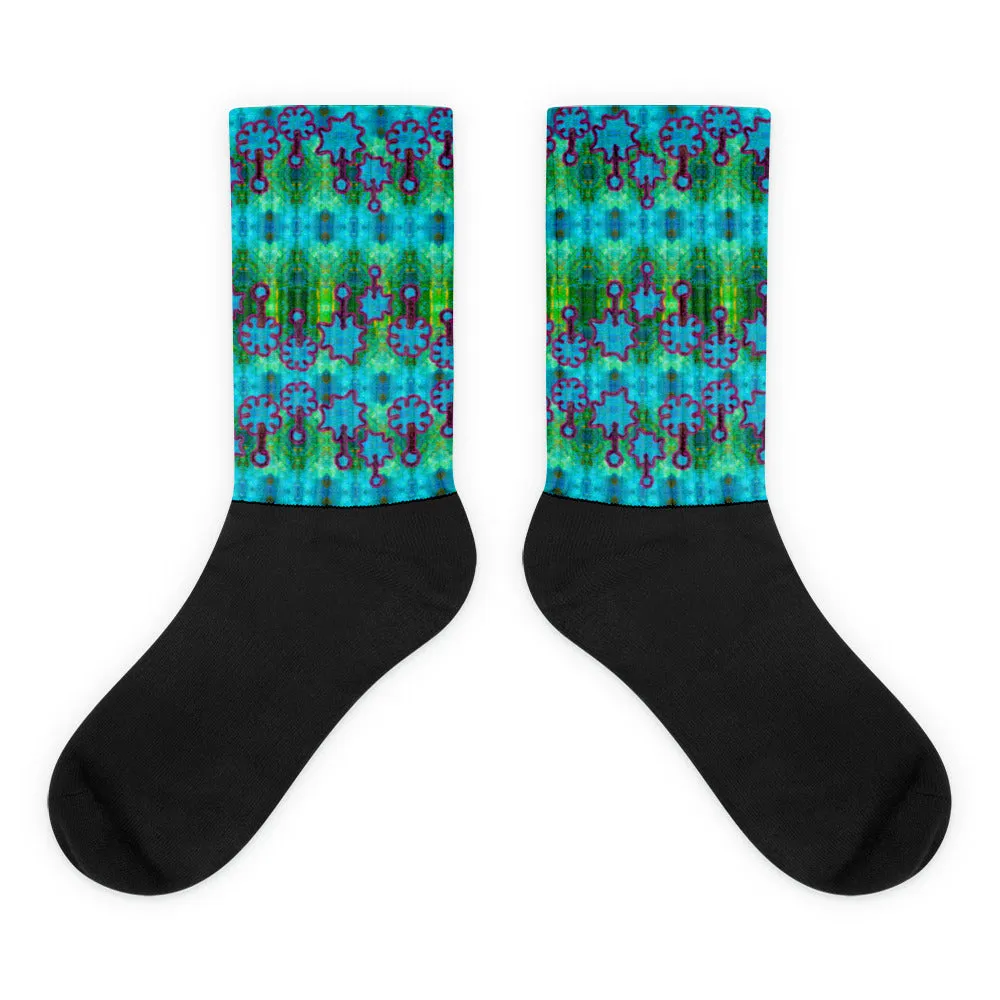 Socks (Unisex)(Grail Night Flower) RJSTH@Fabric#11 RJSTHW2021 RJS