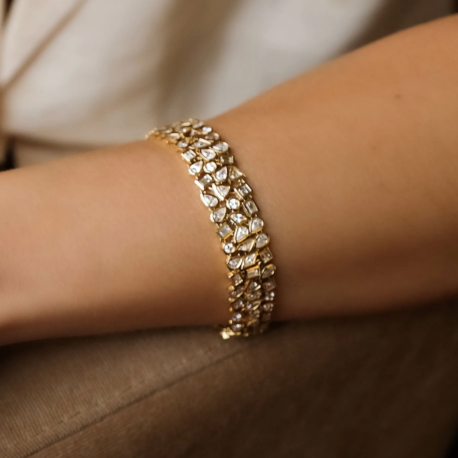 Solaire Wide Diamond Bracelet