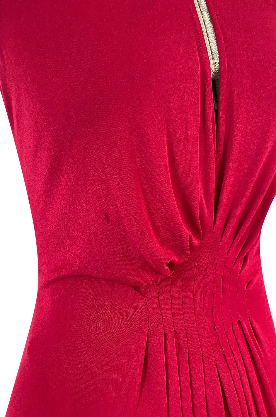 Spring 1976 Chanel Haute Couture Silk Jersey Dress & Lesage Beaded Jacket