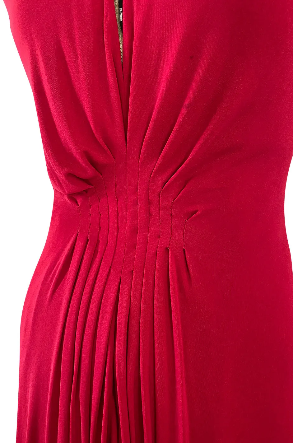 Spring 1976 Chanel Haute Couture Silk Jersey Dress & Lesage Beaded Jacket