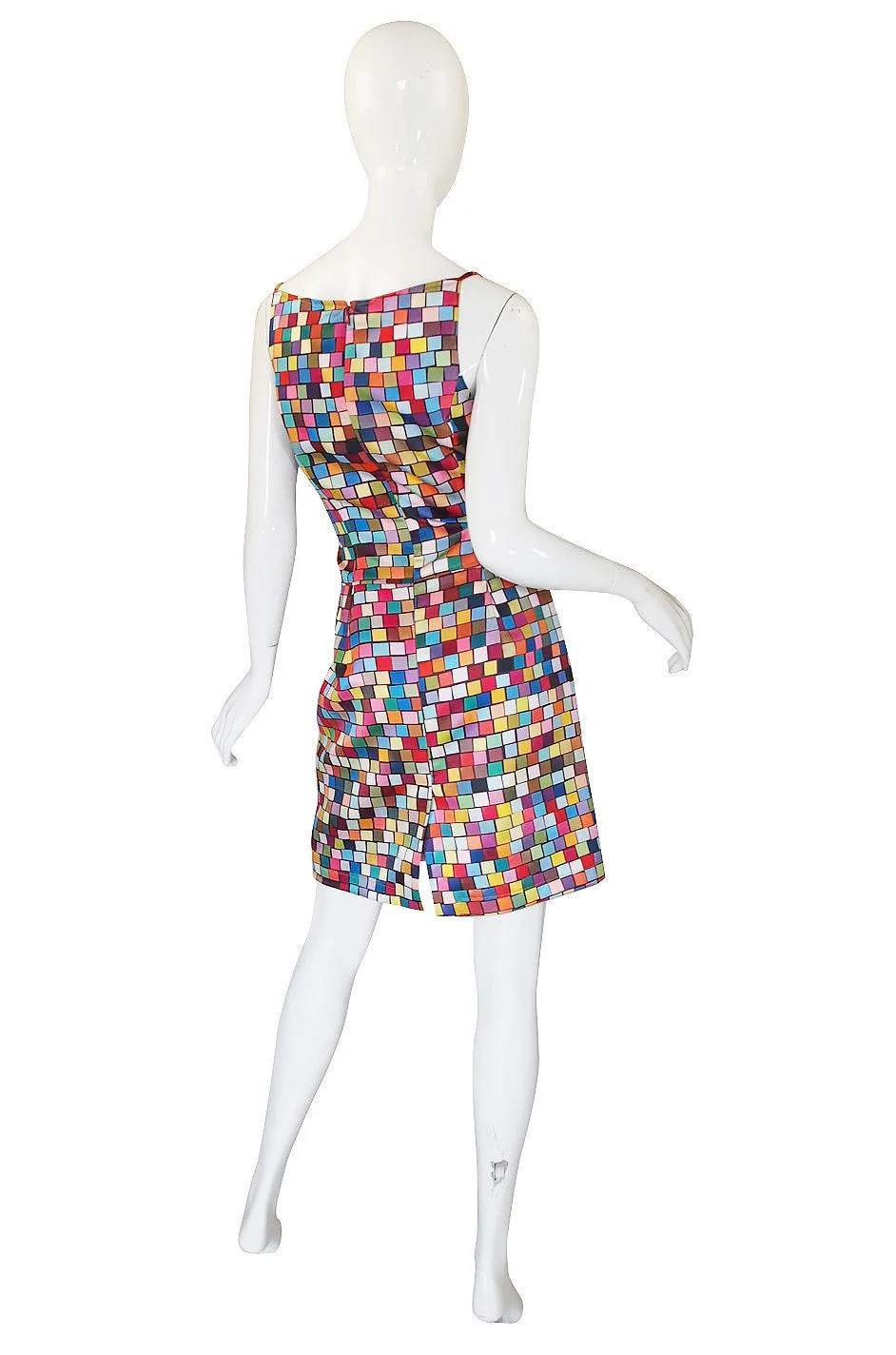 Spring 1996 Todd Oldham Runway Check Dress