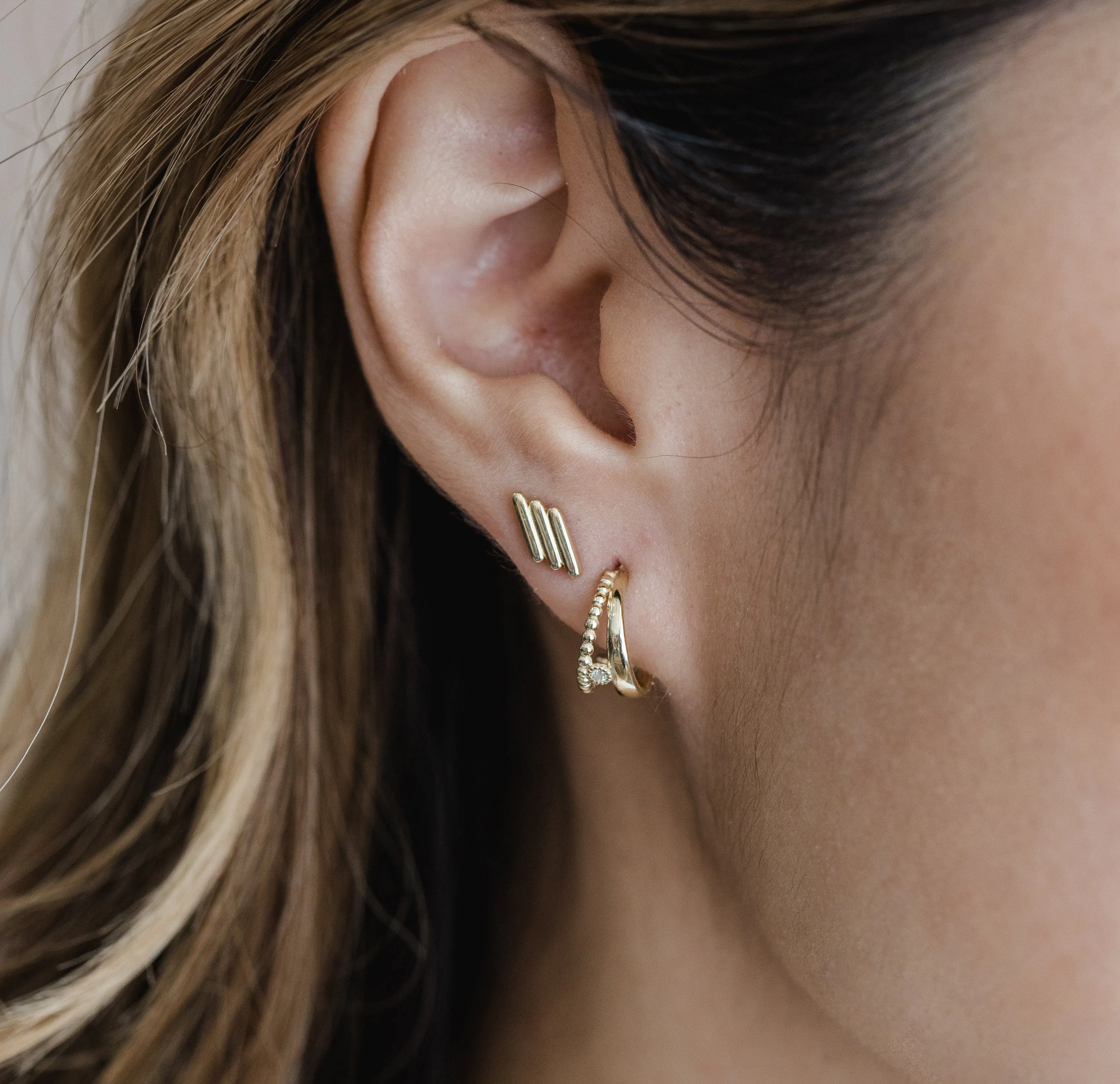 Stacked Bar Earrings