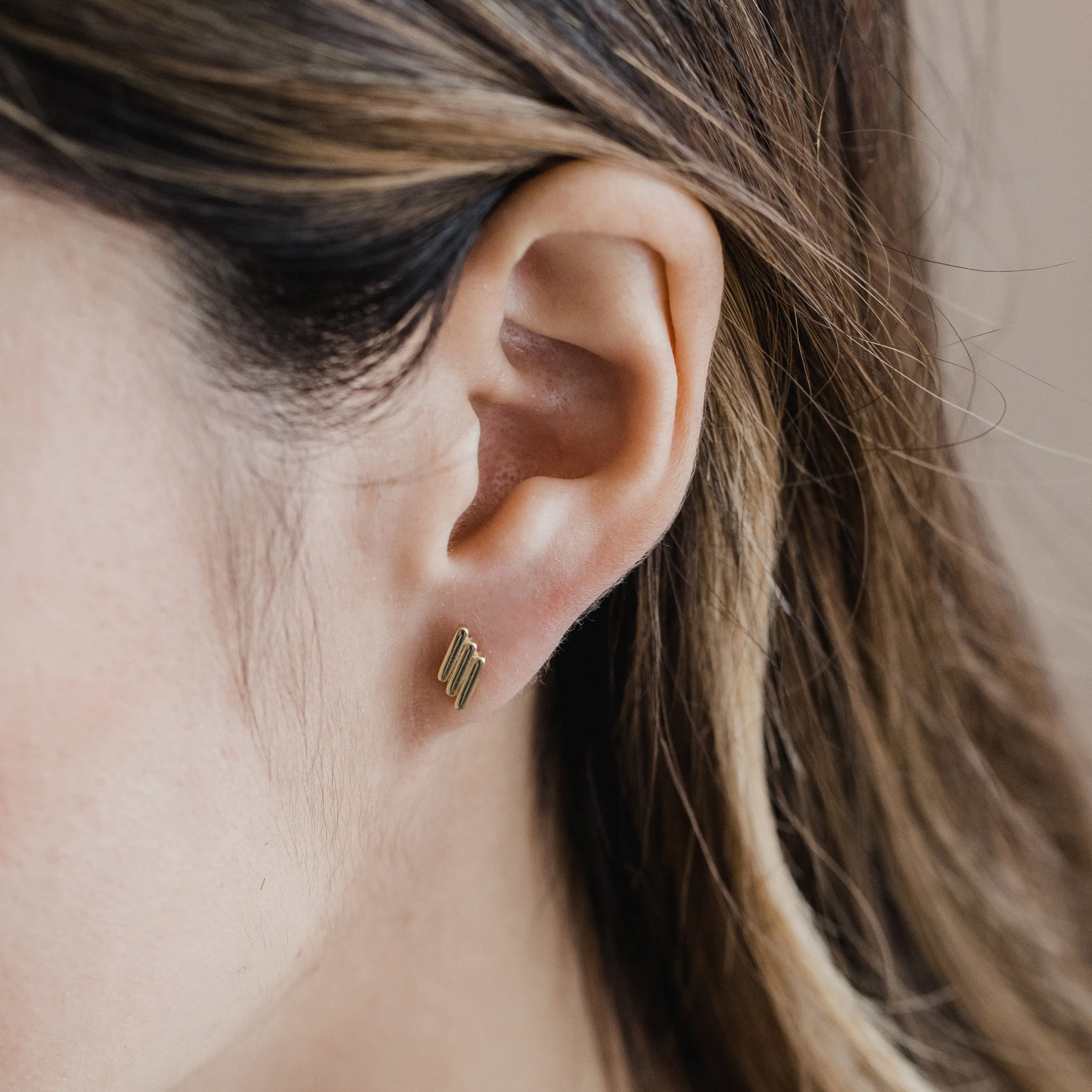Stacked Bar Earrings