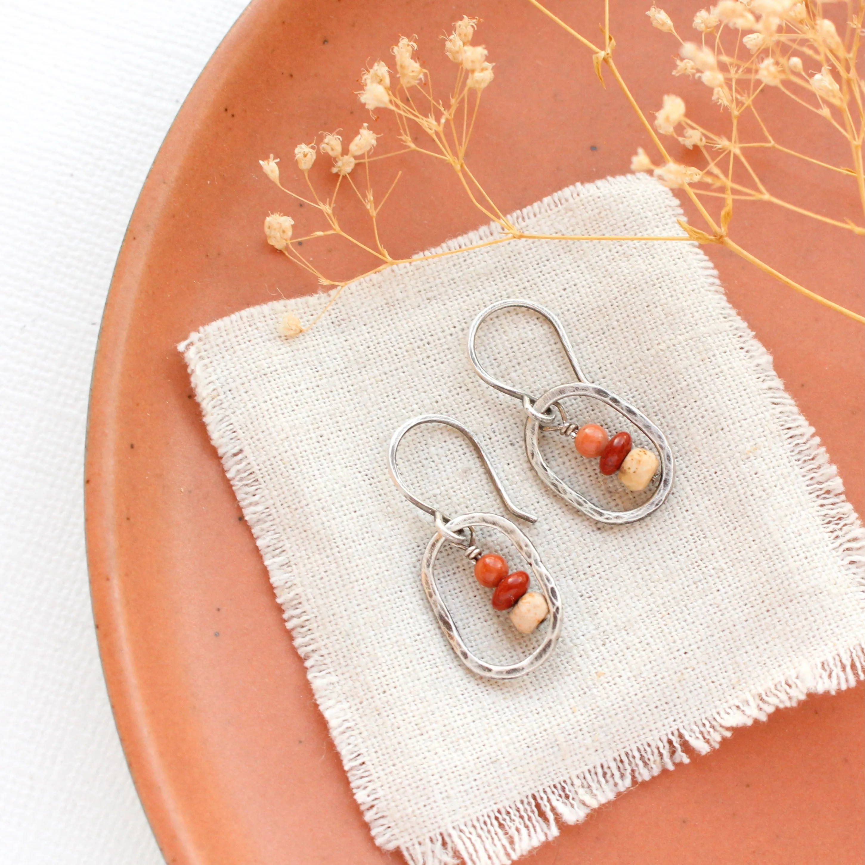 Stacked Desert Dangle Earrings