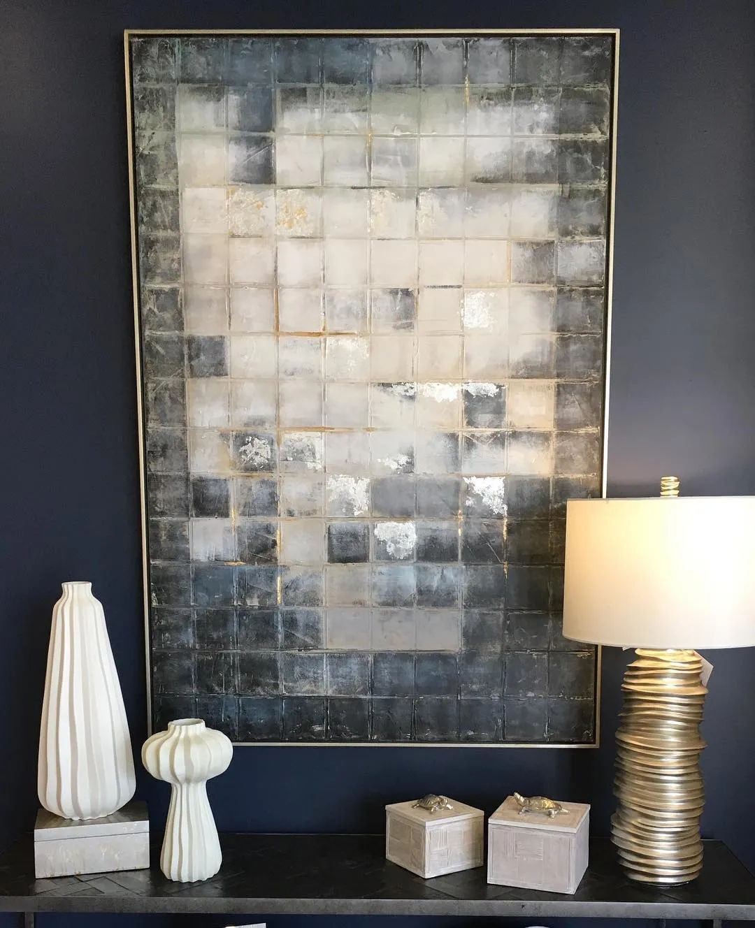 Stacked Lamp - Silver