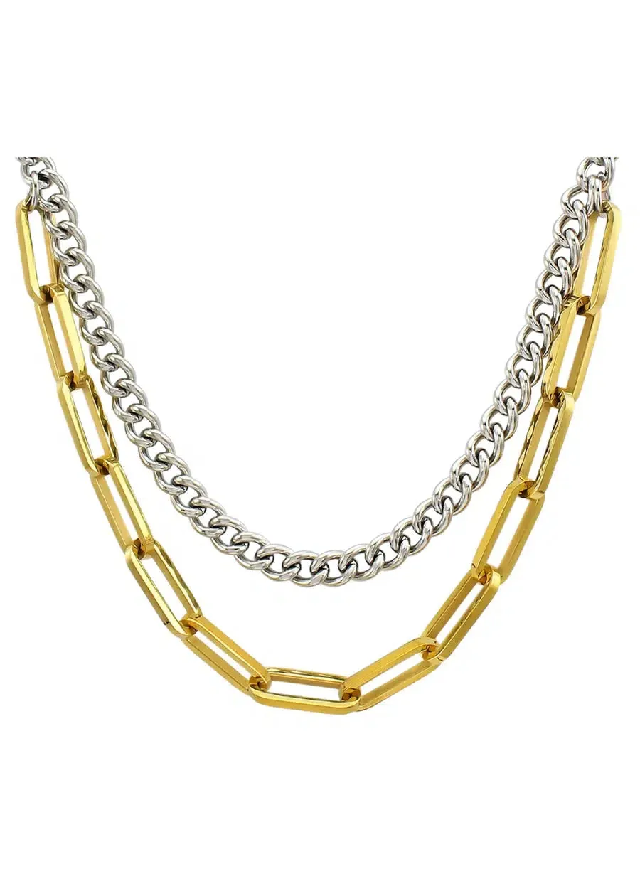 Stacked Two Tone Necklace
