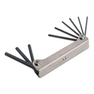 Stanley?? Products 9 Pc. Folding Hex Key Sets, Hex Tip, Inch, 4993