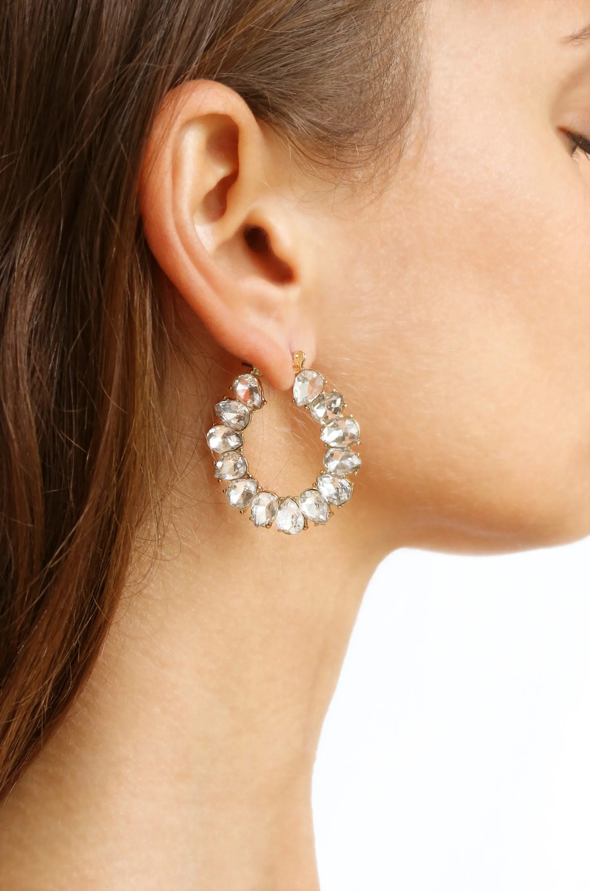 Statement Crystal Hoop Earrings