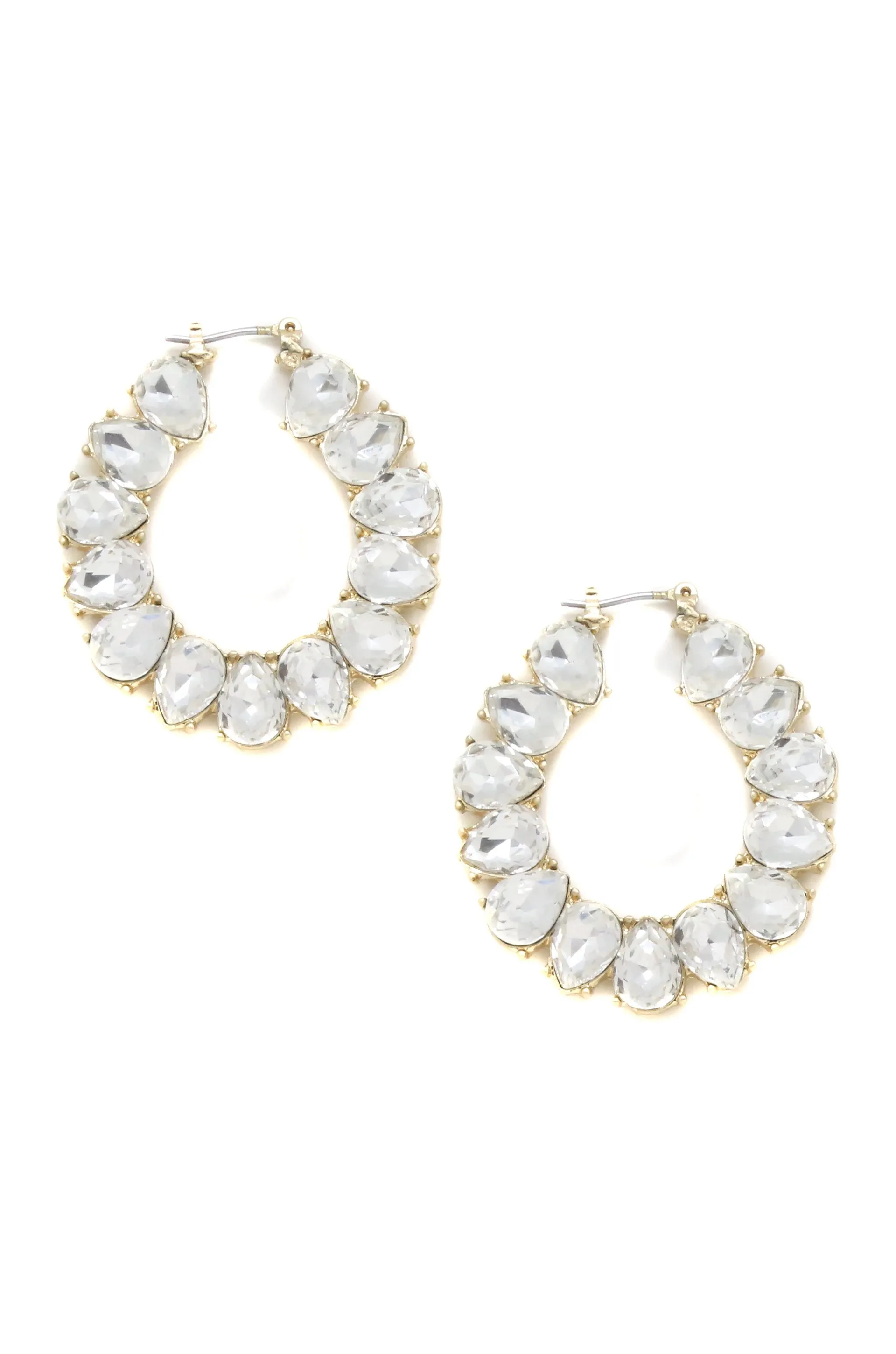 Statement Crystal Hoop Earrings