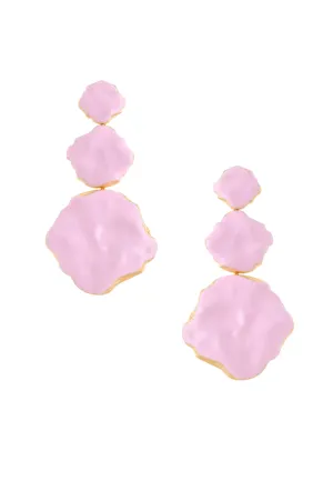 STATEMENT WAVE EARRINGS WITH ENAMEL