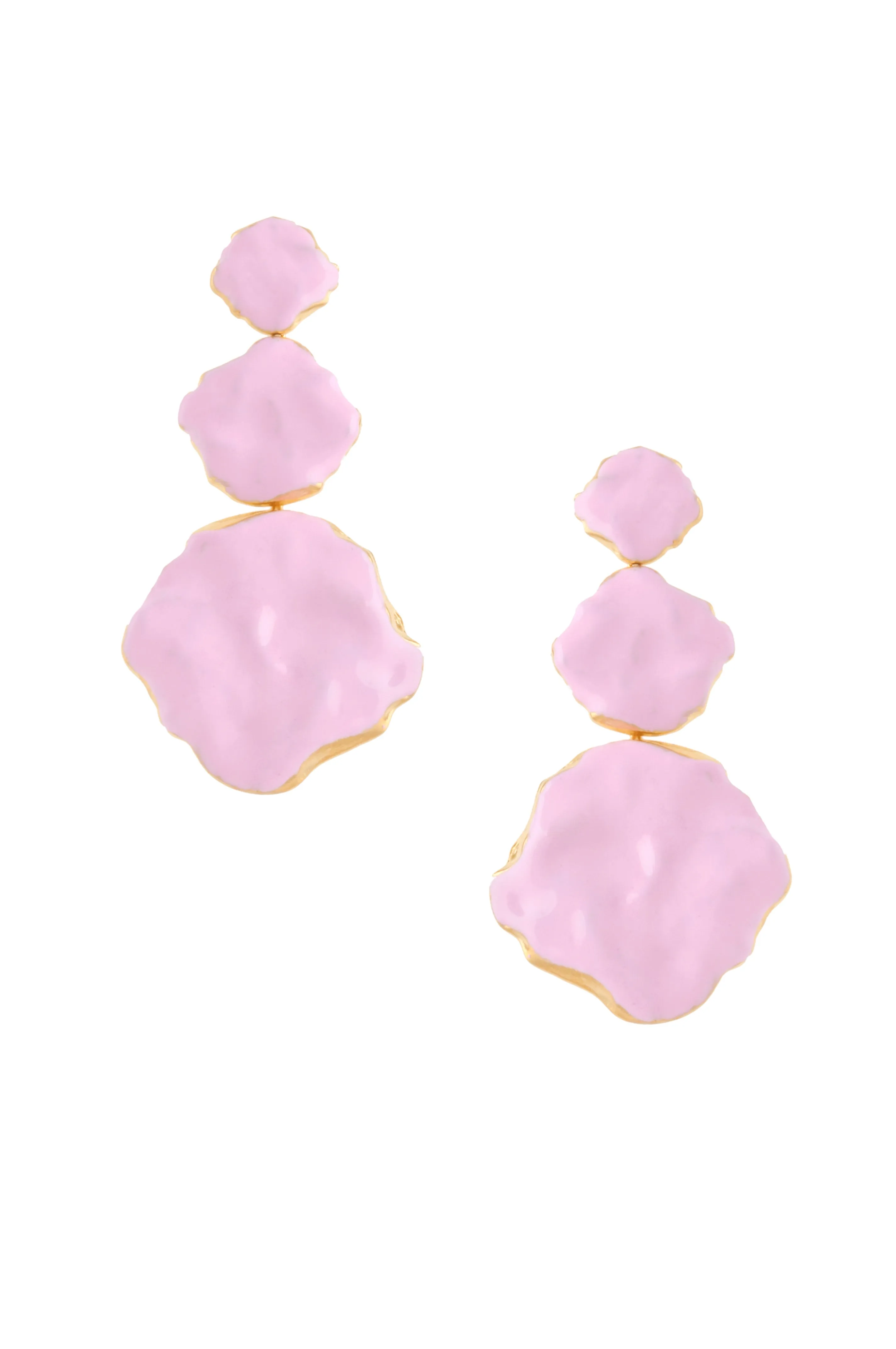 STATEMENT WAVE EARRINGS WITH ENAMEL