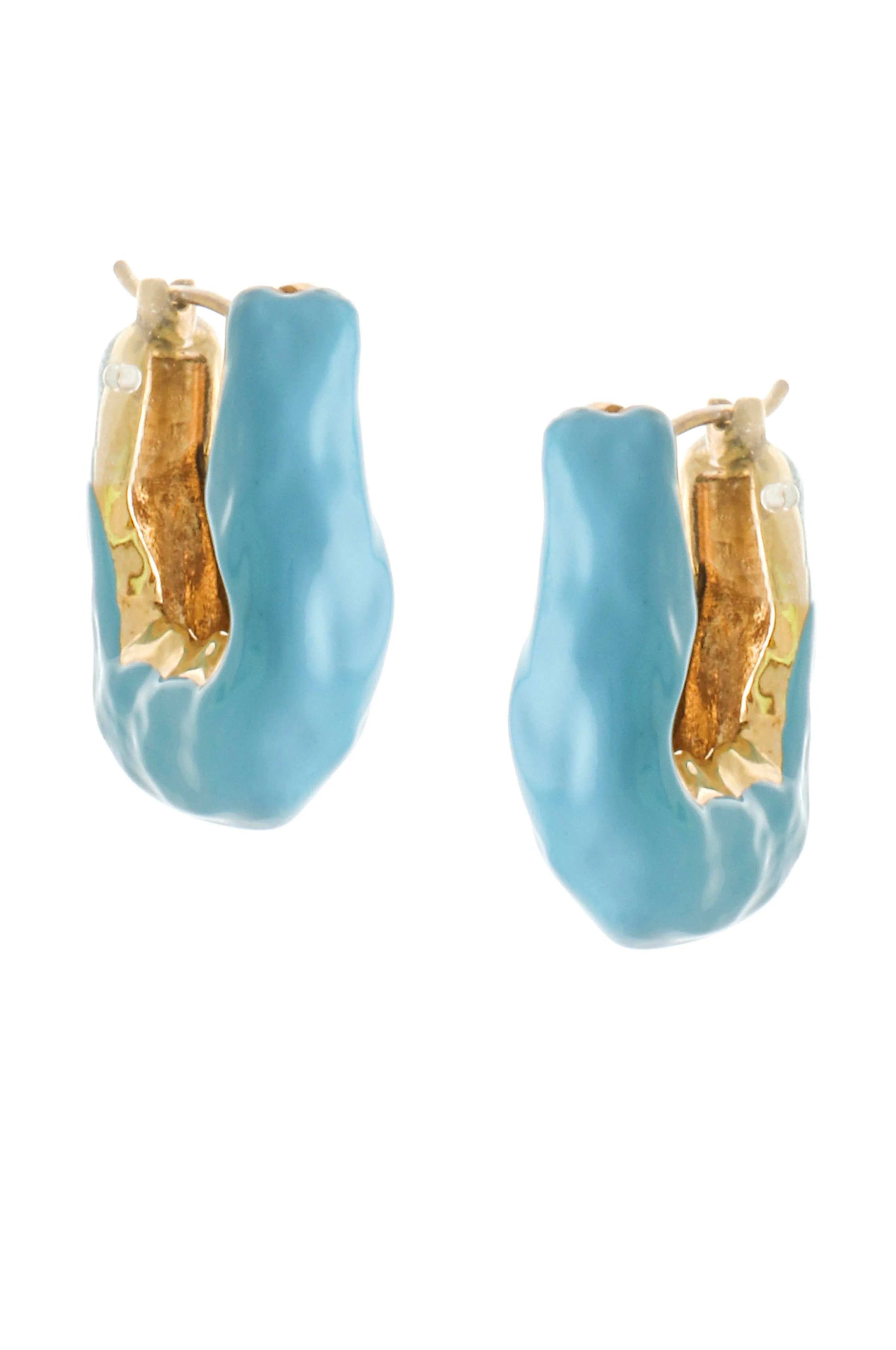 STATEMENT WAVES HOOPS WITH ENAMEL