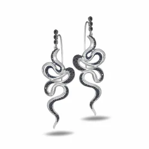 Sterling Silver Black Onyx Hydra Drop Earrings