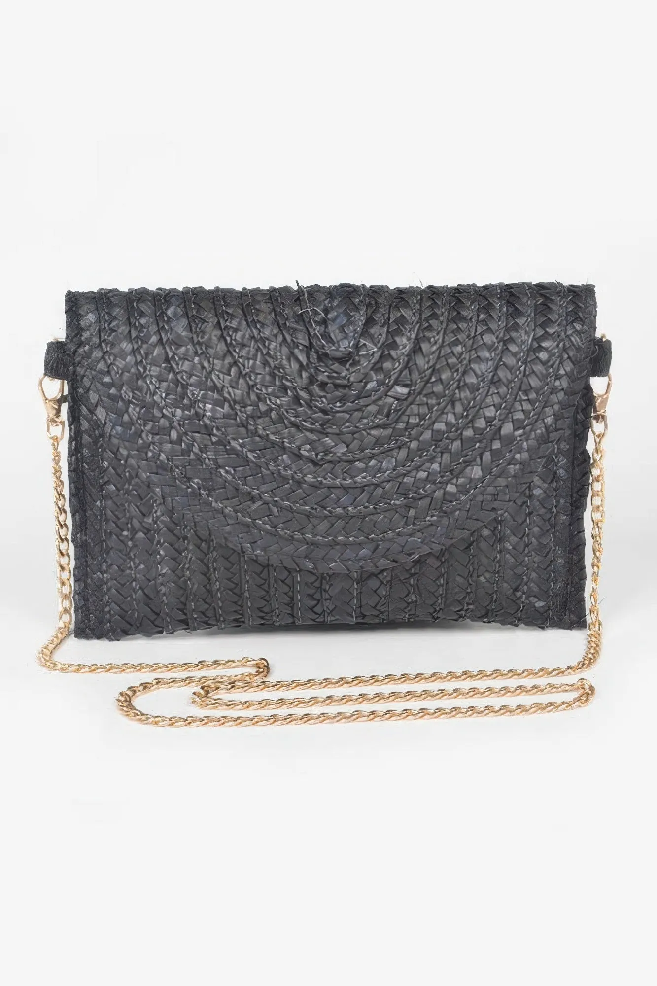 Straw Pom Pom Flap Bag