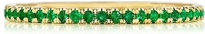 Tacori Pave Green Emerald Band