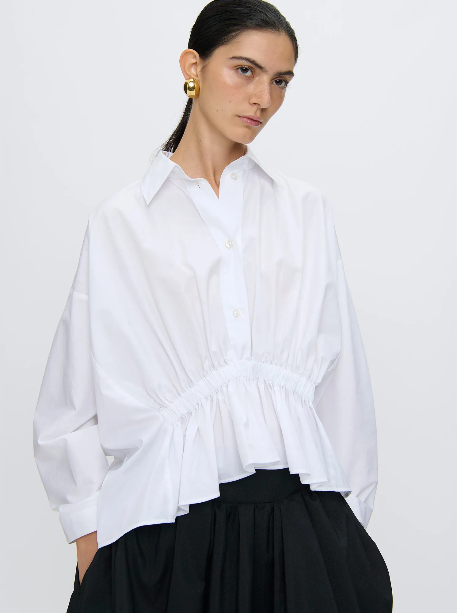 TARQUINA Gathered top White