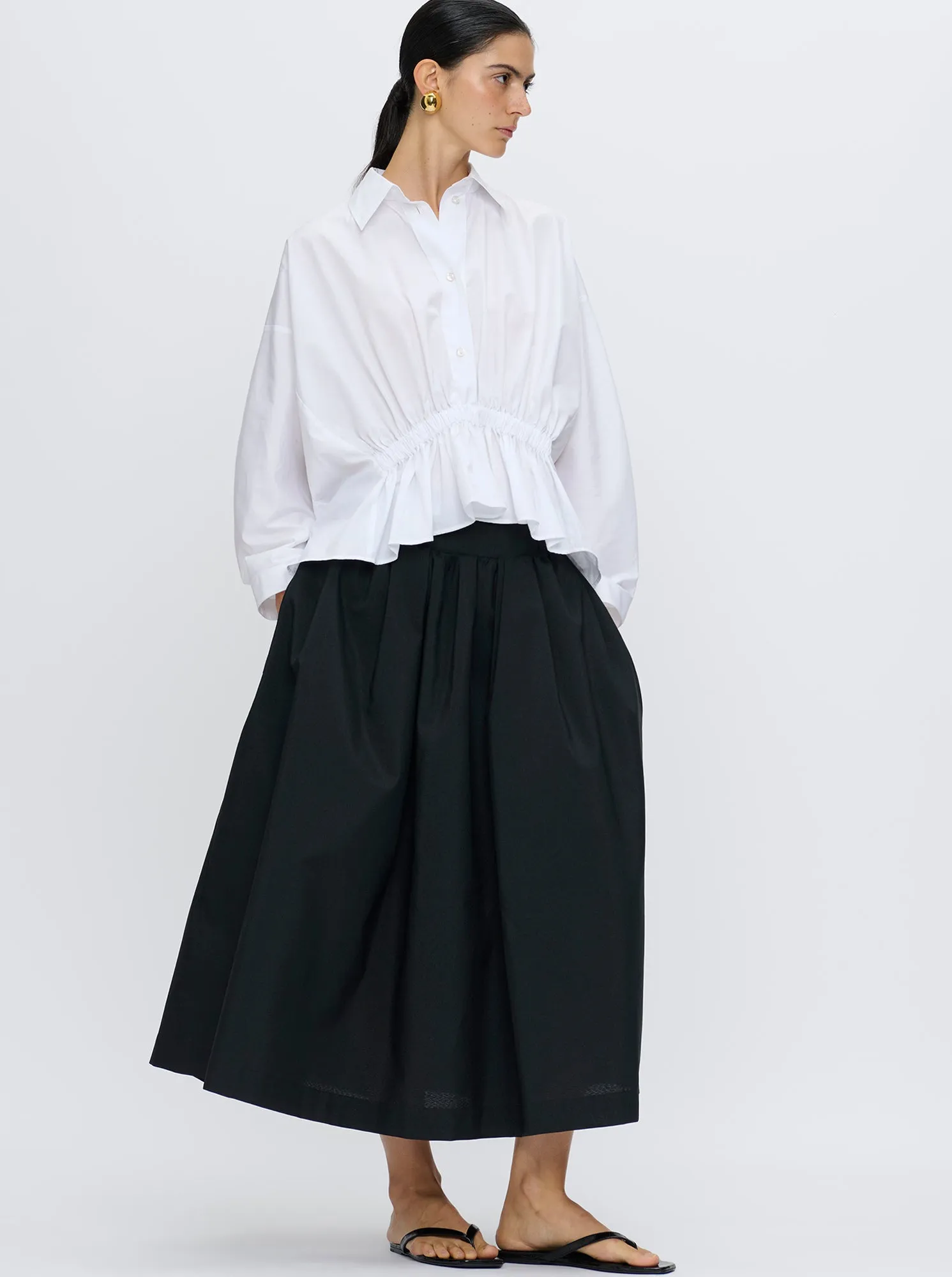 TARQUINA Gathered top White