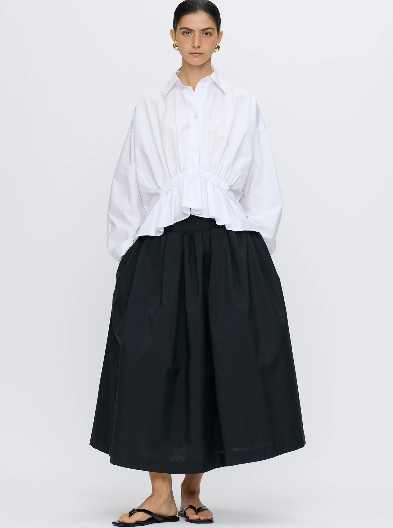 TARQUINA Gathered top White