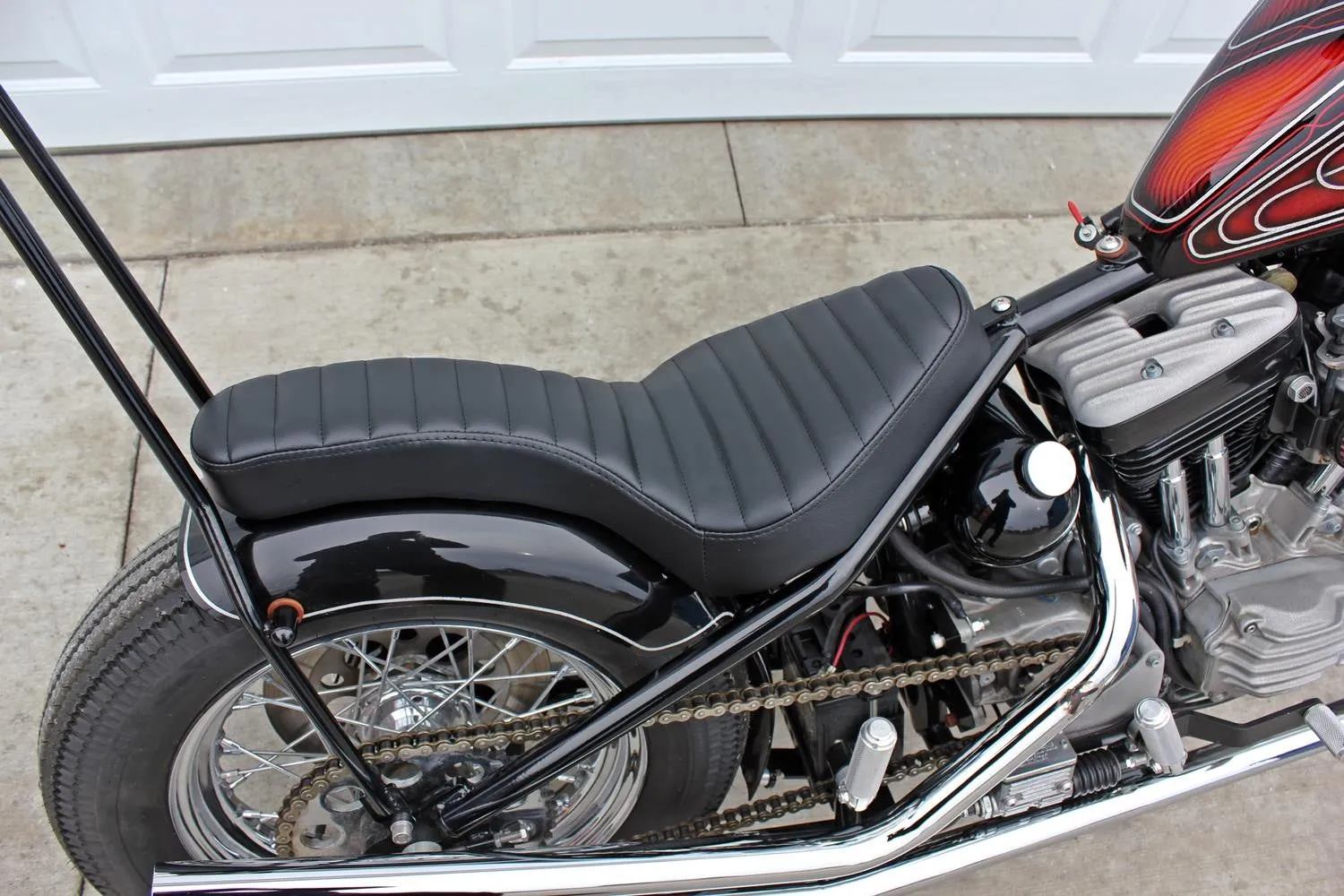 TC Bros. Hardtail Rigid Cobra Seat Black Pleated