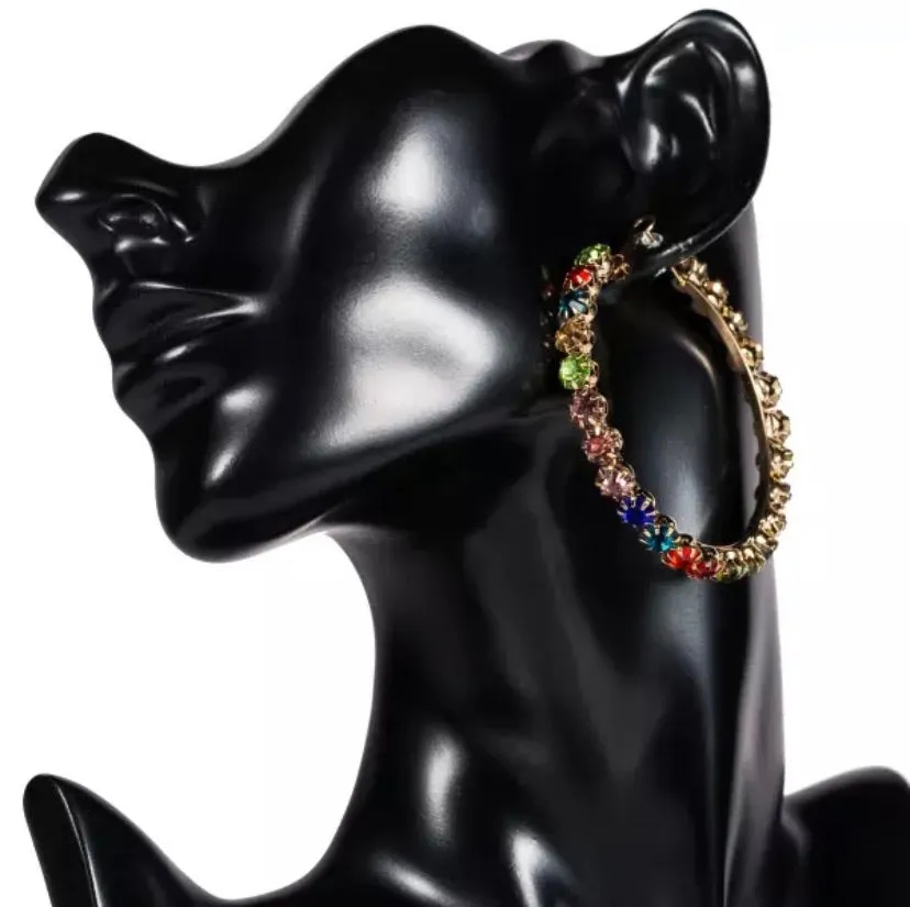 TENNIS HOOP EARRINGS