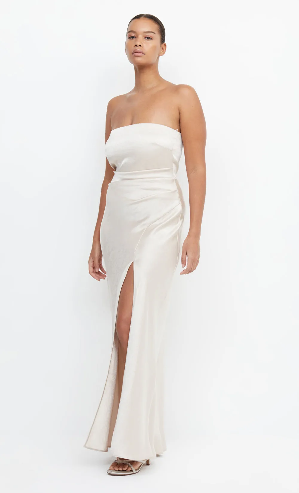 THE DREAMER STRAPLESS DRESS - SAND