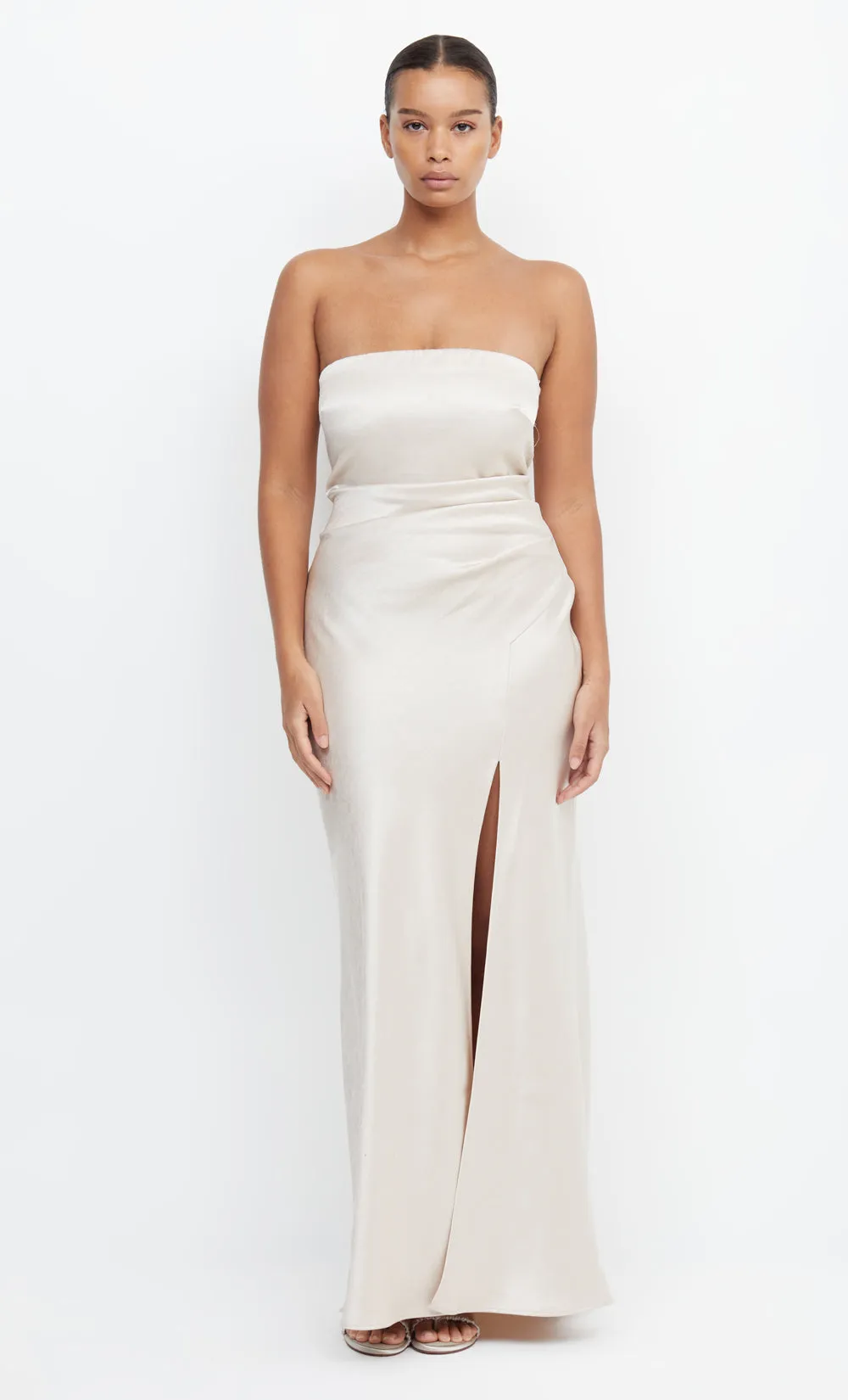 THE DREAMER STRAPLESS DRESS - SAND
