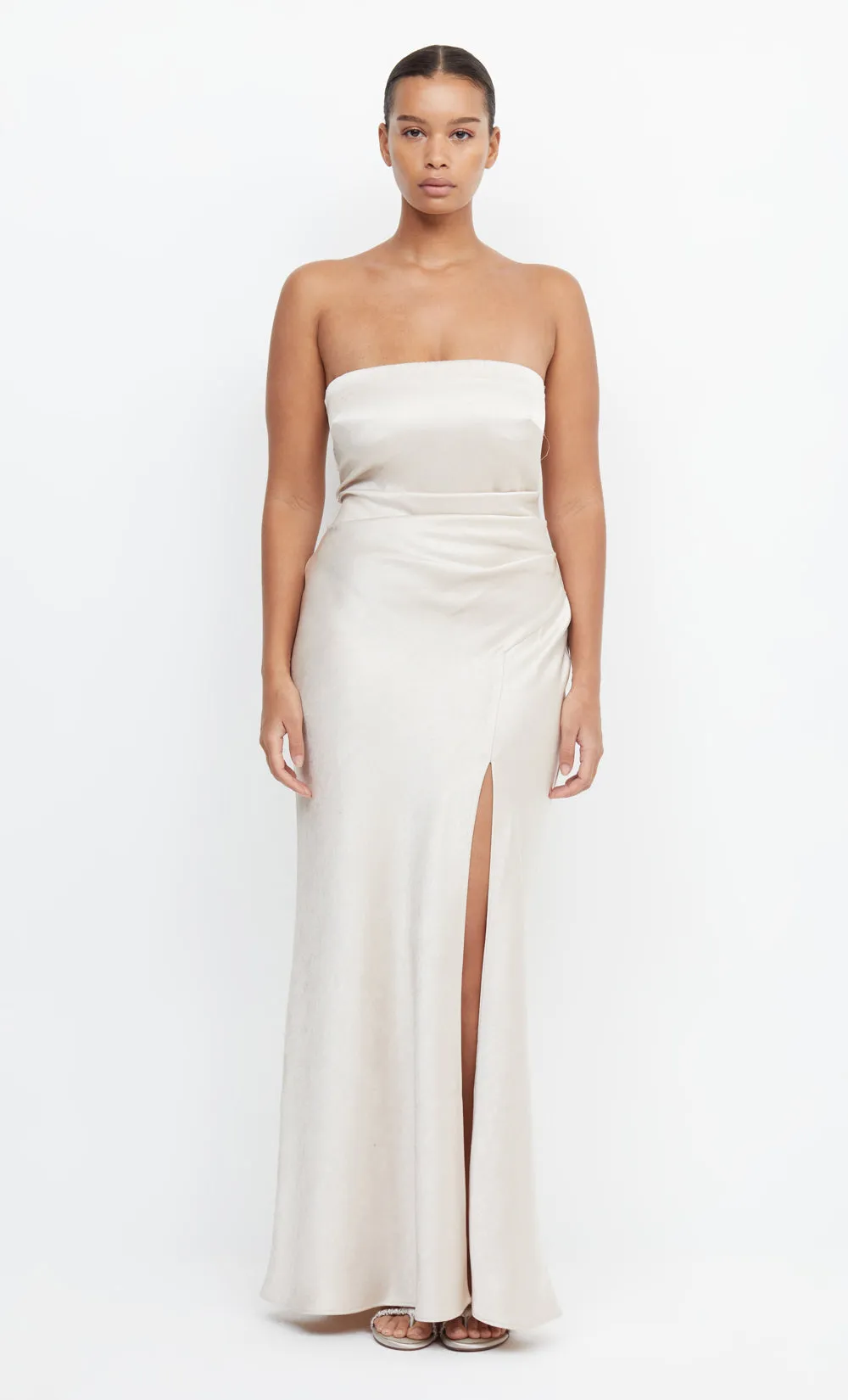 THE DREAMER STRAPLESS DRESS - SAND