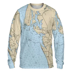 The Rock Hall Harbor Long Sleeve Performance Tee