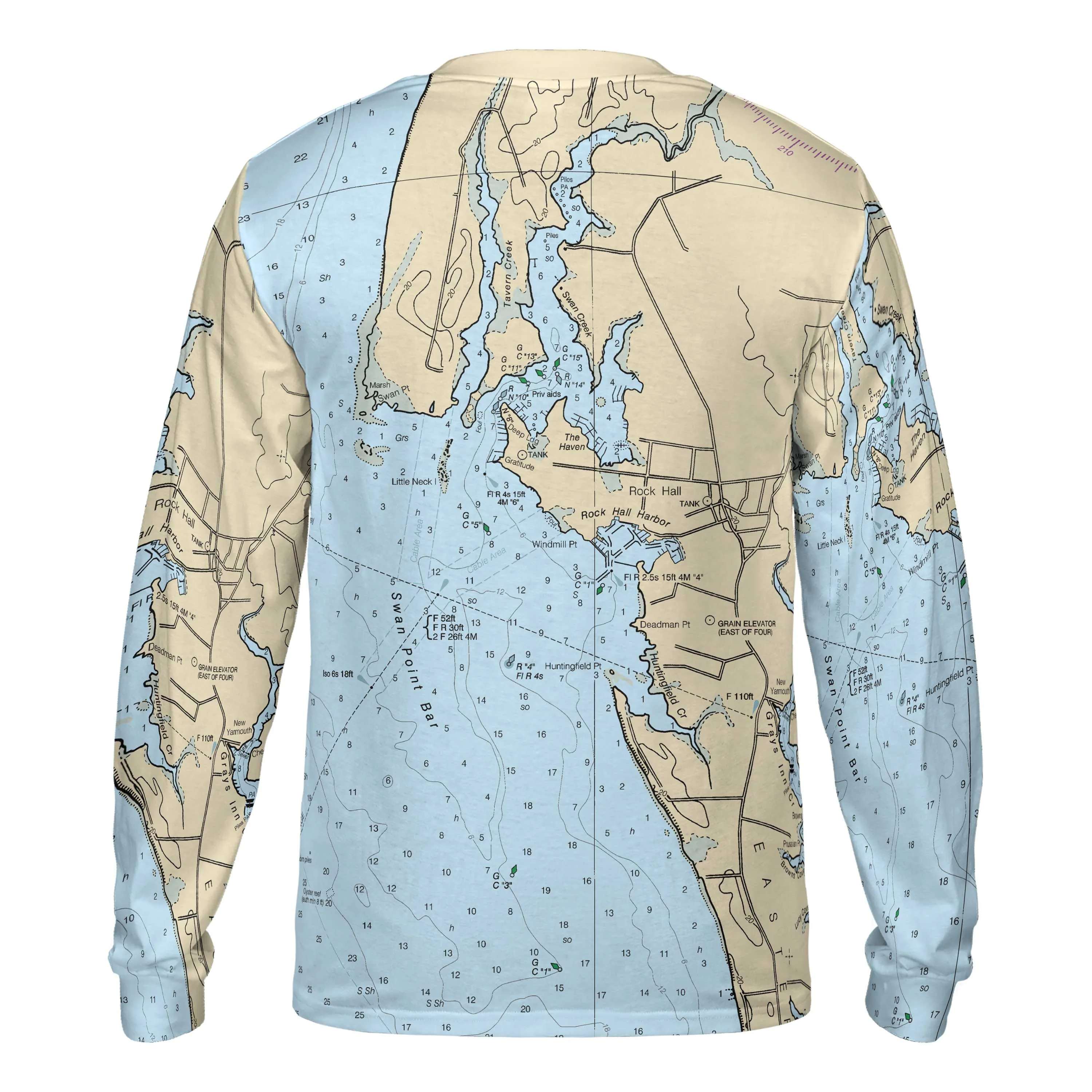 The Rock Hall Harbor Long Sleeve Performance Tee