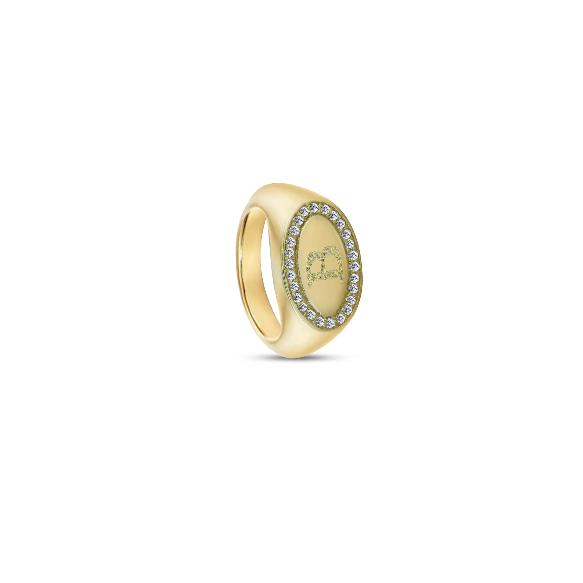THE SIDE OVAL SIGNET RING