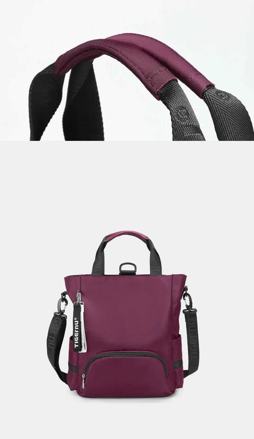 Tigernu Fashion 3 In1 Women Backpack Bag Leisure Tote Bag Shoulder Bag Light Weight College High School Bag Girls Handbag Female