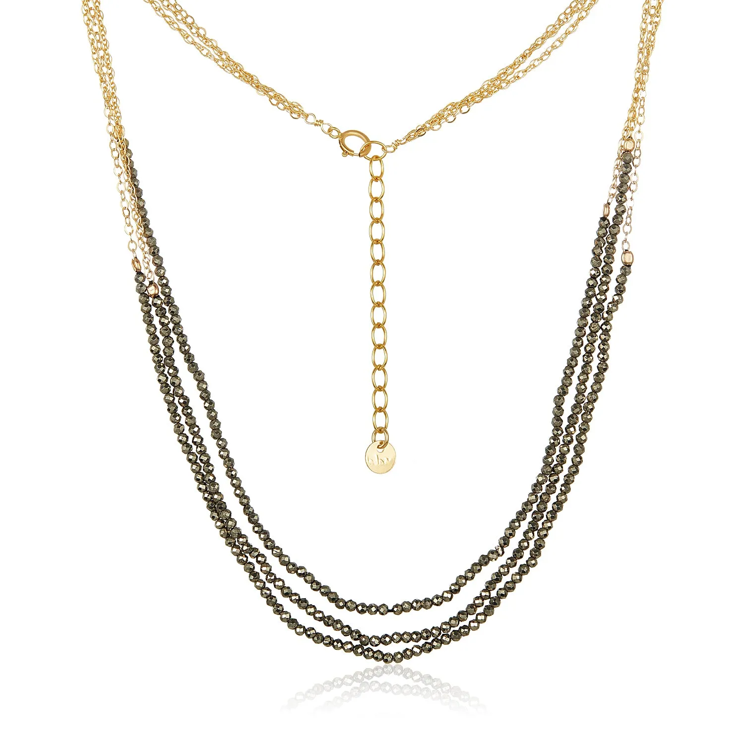 Trio Pyrite Necklace