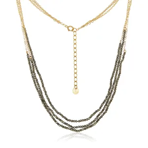 Trio Pyrite Necklace