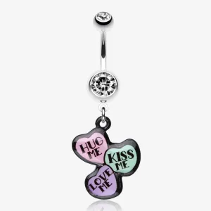 Triple Heart Statement Belly Ring
