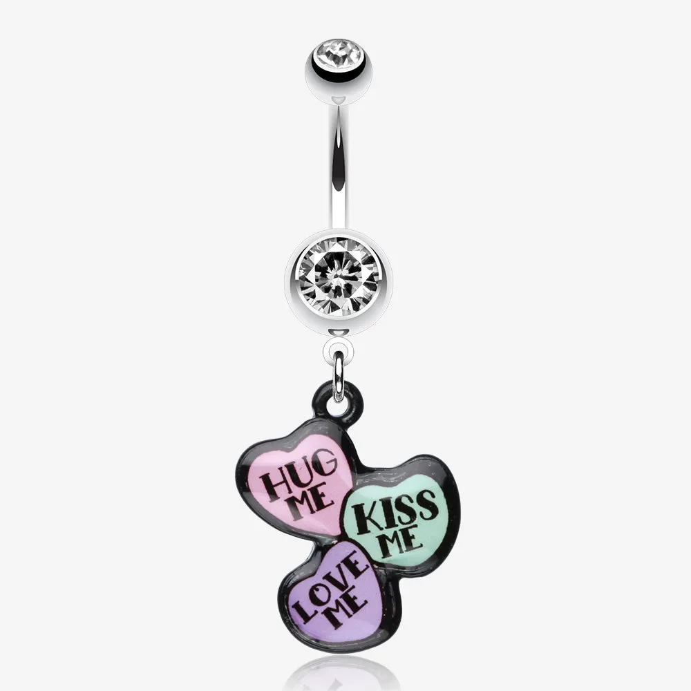 Triple Heart Statement Belly Ring
