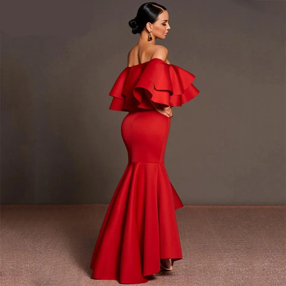 Trumpet Mermaid Ruffled Dress