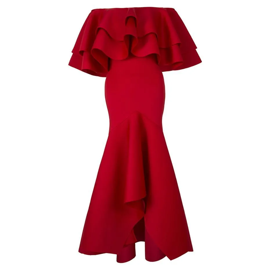 Trumpet Mermaid Ruffled Dress
